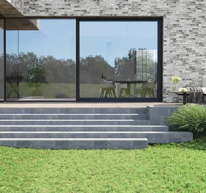 Reynaers MasterPatio exterior view with terrace