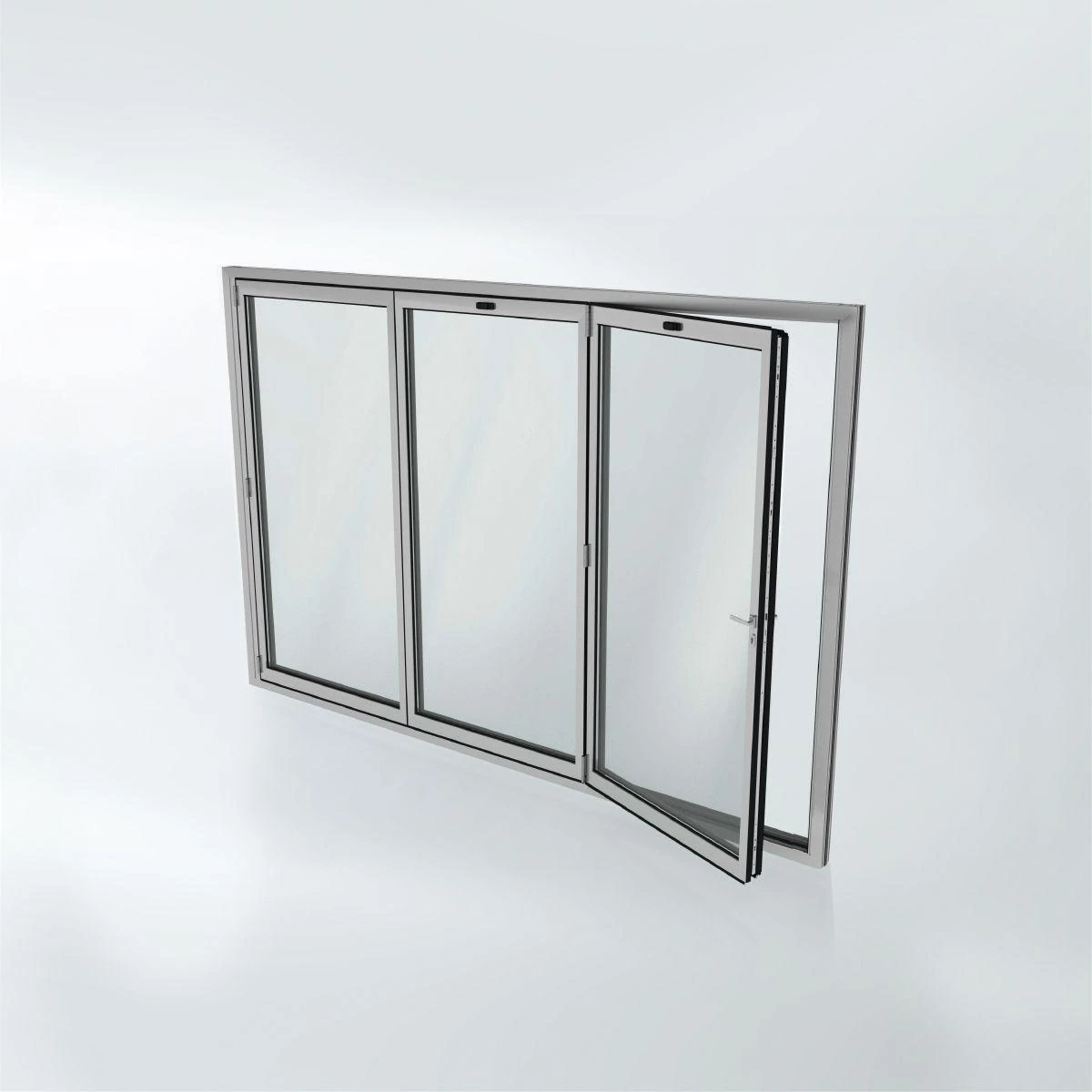 Schüco AS FD 75 panels shown during the folding movement