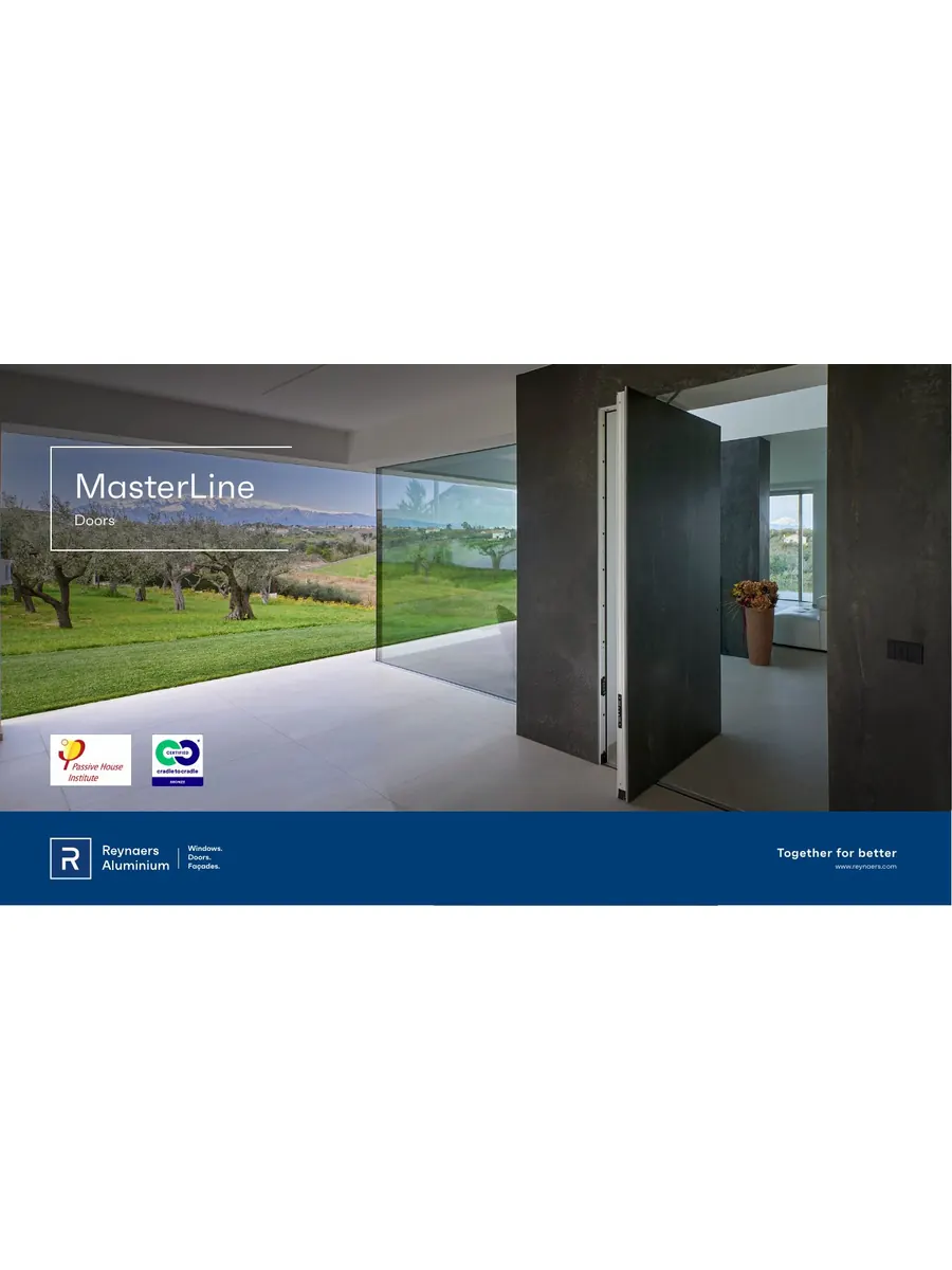 Cover of the English Reynaers MasterLine 8 Doors product brochure