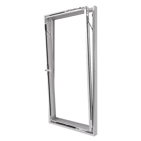 RC2-certified aluminum window from Schüco in tilt & turn position with visible locking