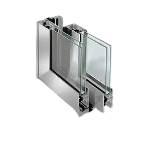 Schüco ASS 50 sliding glass door profile section