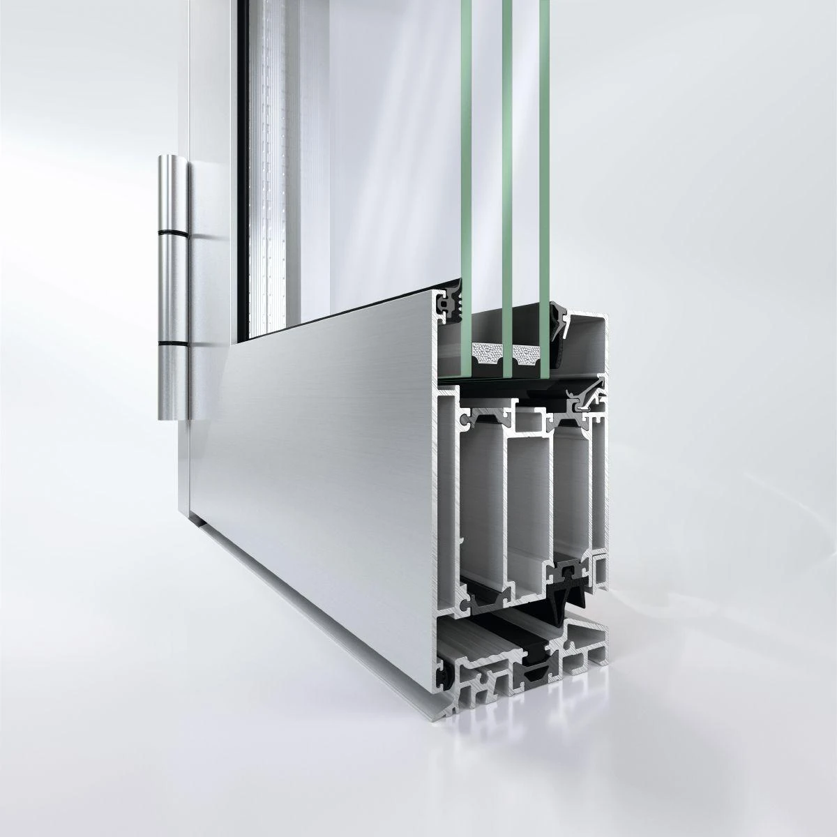 Schüco AD UP 75 BL thermally separated aluminum entry door profile section