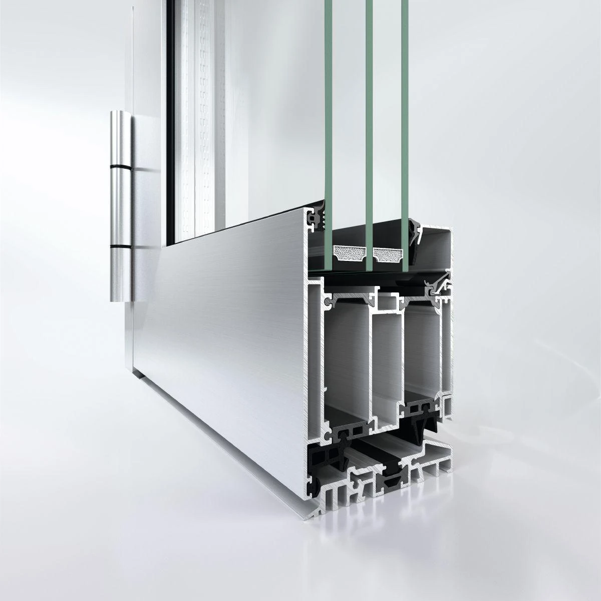 Schüco AD UP 90 high-performance aluminum entrance door profile section