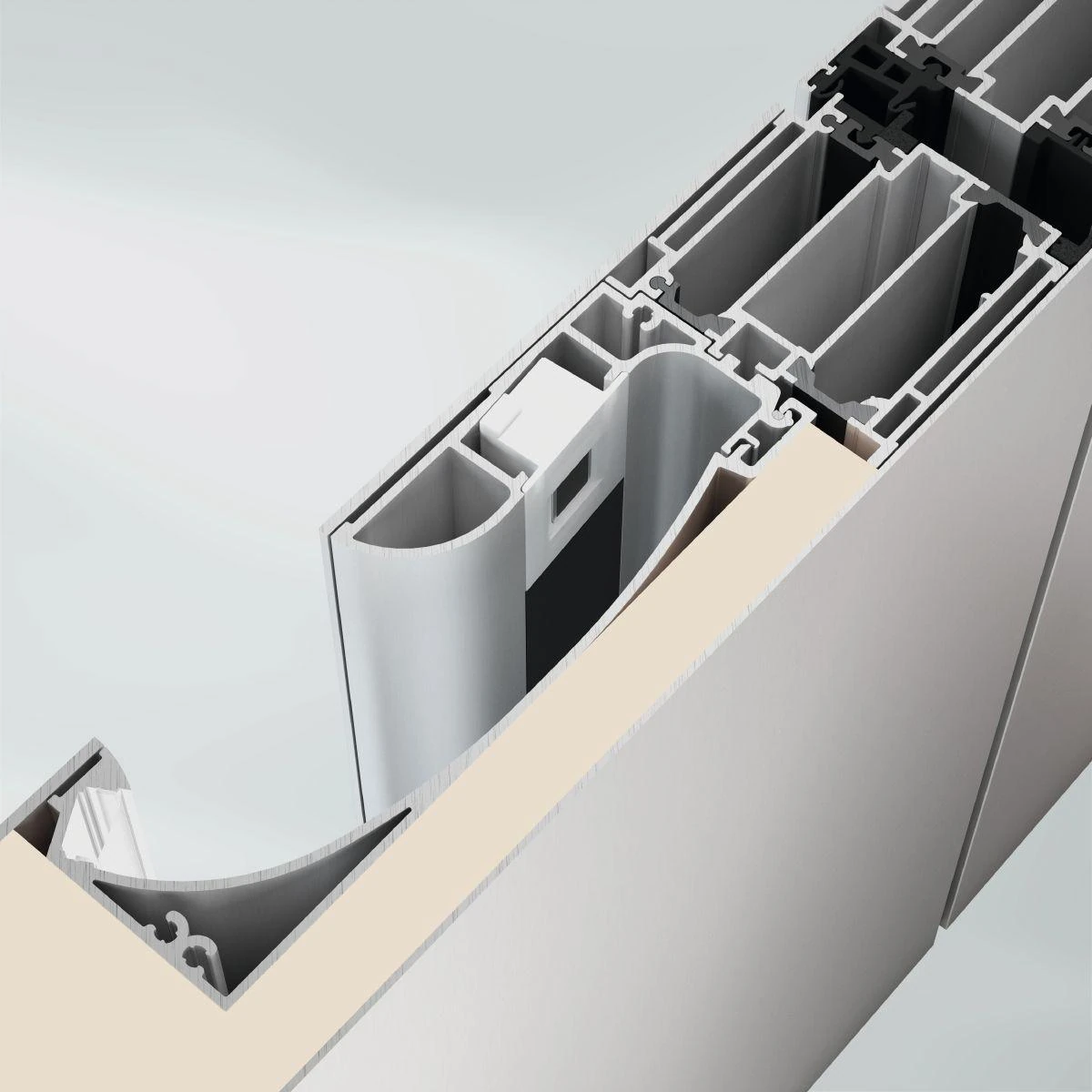 Schüco AD UP Design Edition Gen2 aluminum entrance door profile with integrated flush pull grip