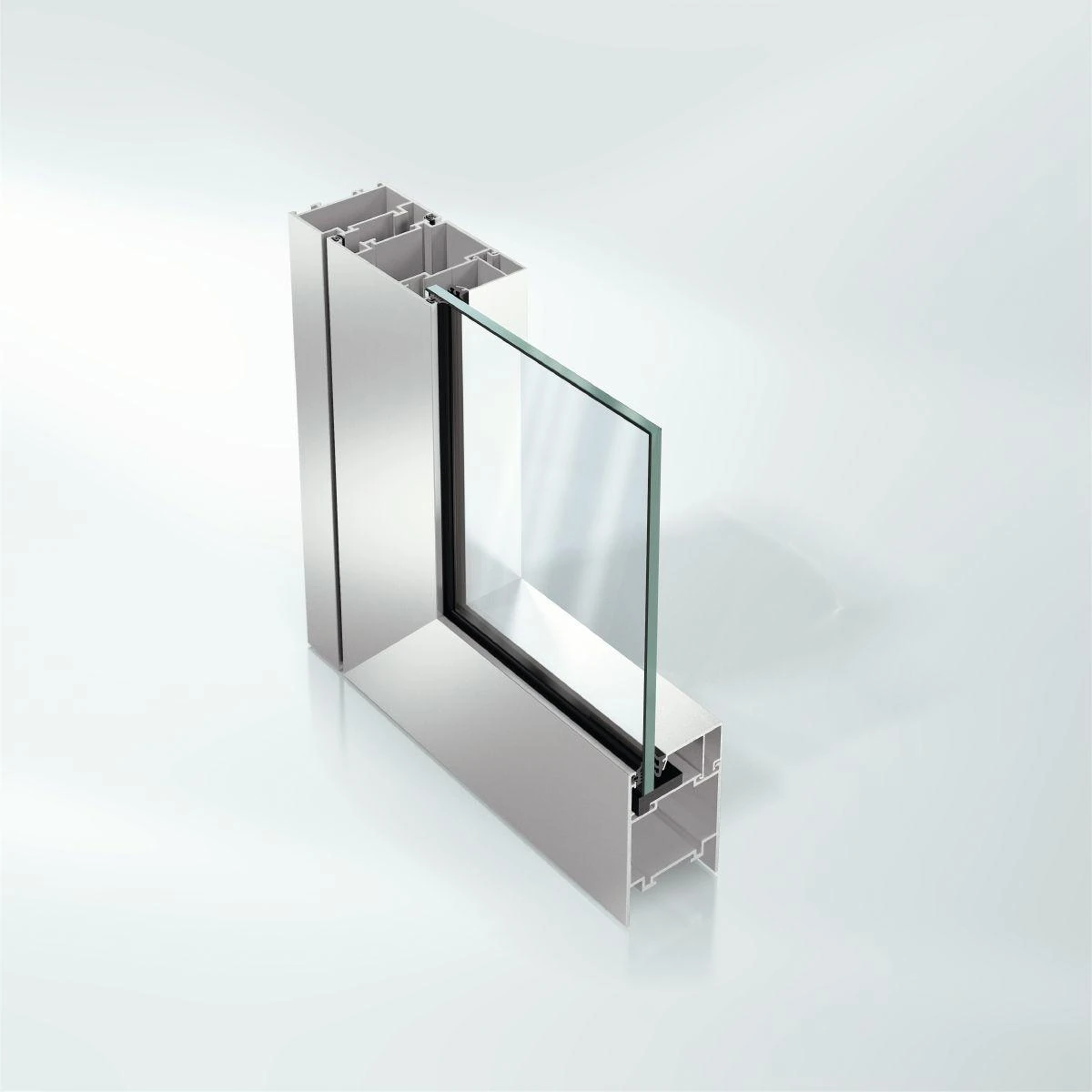 Schüco ADS 65.NI non-insulated commercial aluminum door profile with glazing