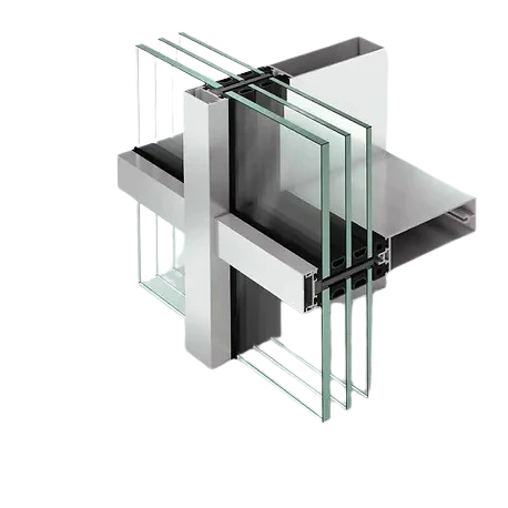 Schüco FWS 35 PD minimal curtain wall profile section