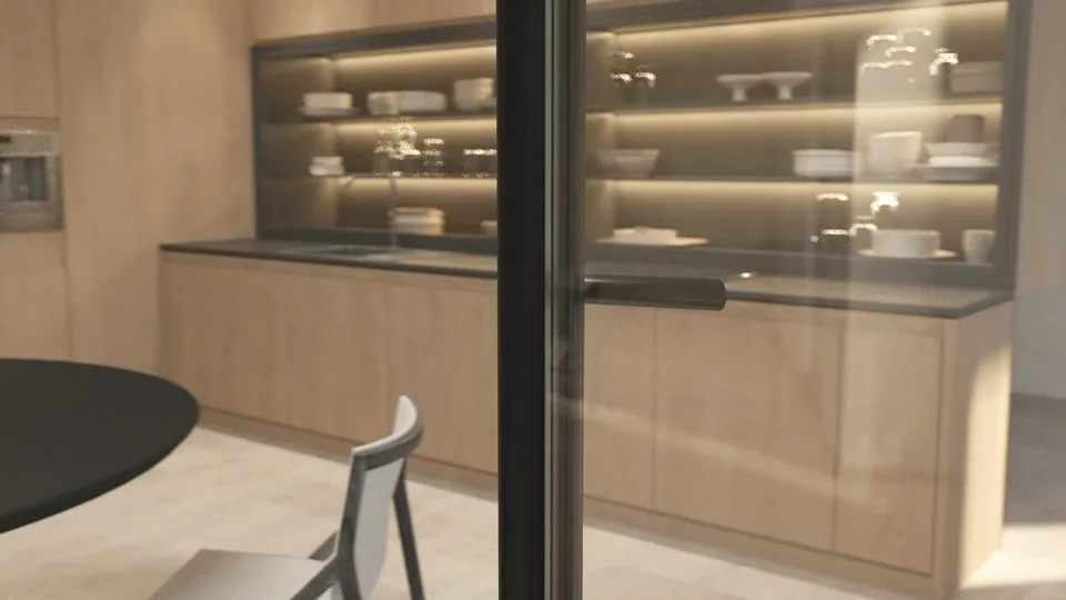 Schüco aluminum-wood combination window